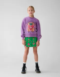 Shoeby Artwork Sweater Paars By Lizzy< Sweaters En Hoodies