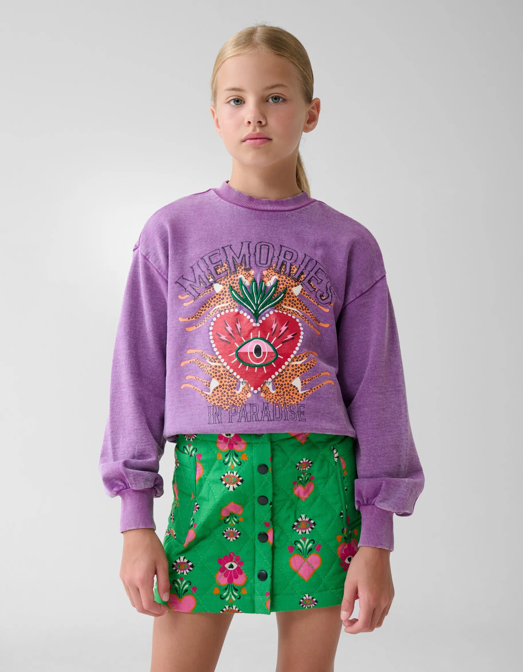 Shoeby Artwork Sweater Paars By Lizzy< Sweaters En Hoodies