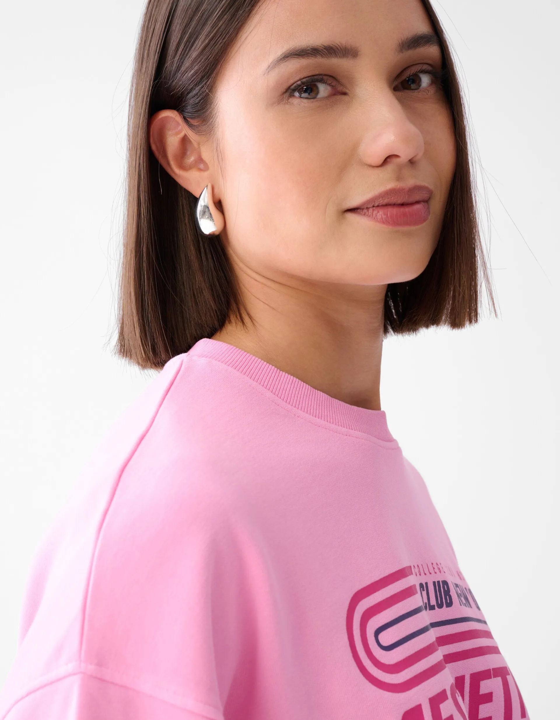 Shoeby Artwork Sweater Roze<DAMES Truien En Sweaters