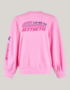Shoeby Artwork Sweater Roze<DAMES Truien En Sweaters