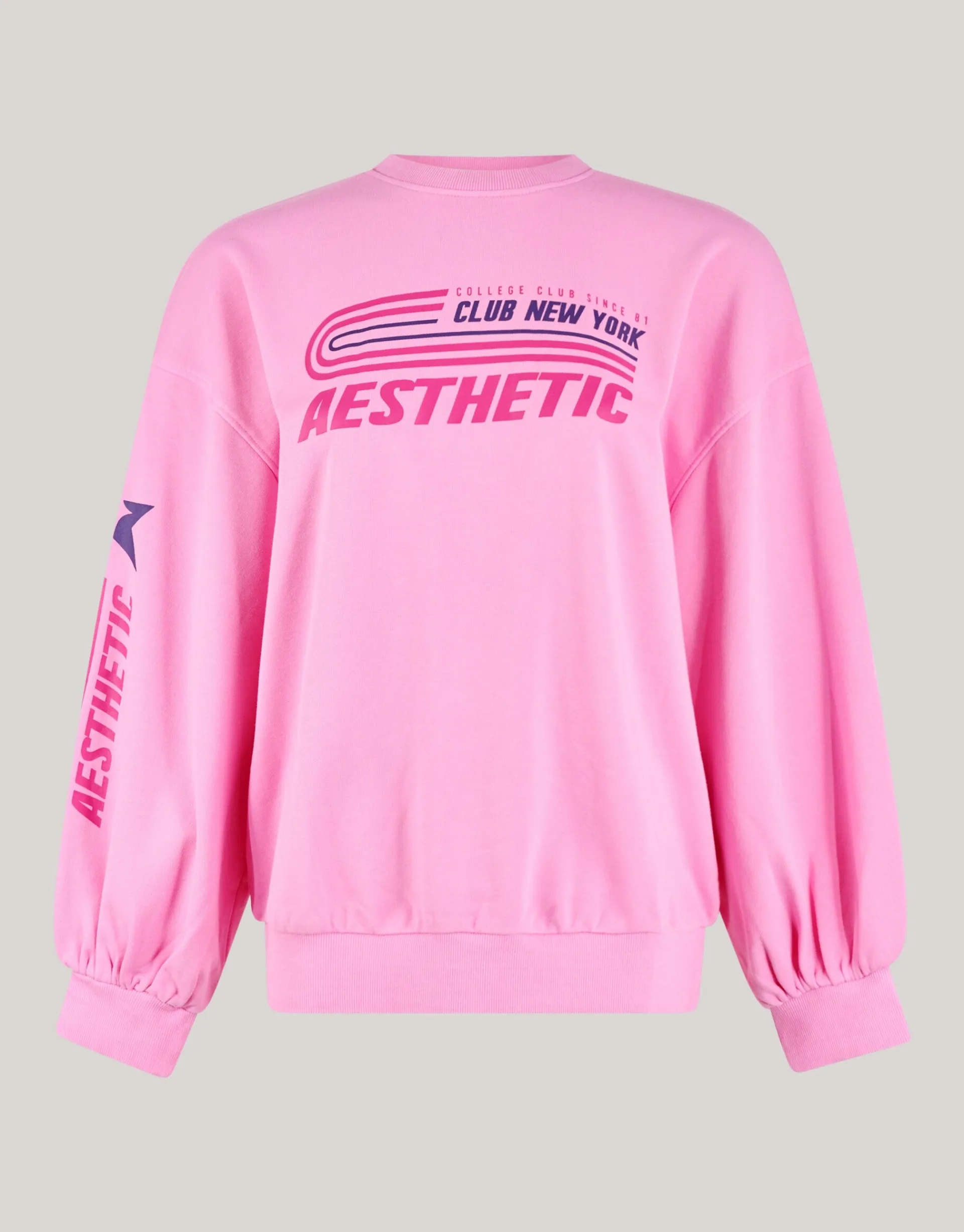 Shoeby Artwork Sweater Roze<DAMES Truien En Sweaters