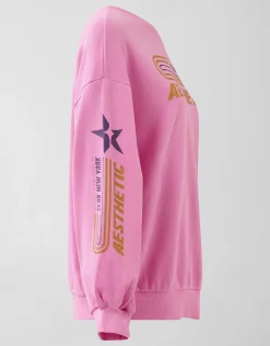 Shoeby Artwork Sweater Roze<DAMES Truien En Sweaters