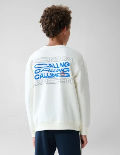 Shoeby Artwork Sweater Wit< Gebreide Truien|Sweaters