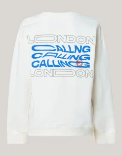 Shoeby Artwork Sweater Wit< Gebreide Truien|Sweaters