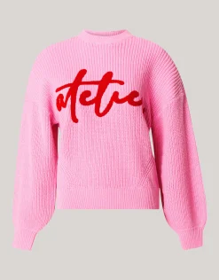 Shoeby Artwork Trui Roze<DAMES Truien En Sweaters