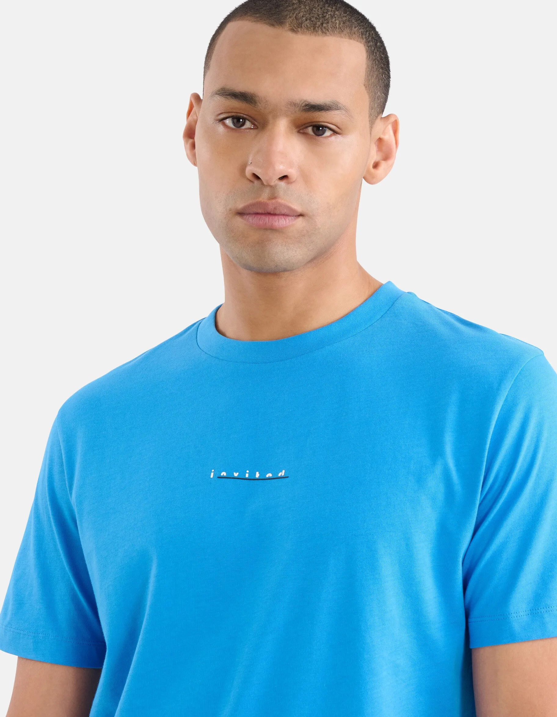 Shoeby Artwork T-shirt Blauw<Heren T-Shirts En Polo's