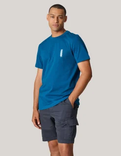 Shoeby Artwork T-shirt Donkerblauw<Heren T-Shirts En Polo's