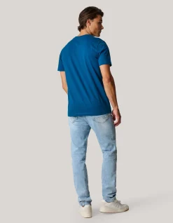 Shoeby Artwork T-shirt Donkerblauw<Heren T-Shirts En Polo's