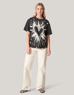 Shoeby Artwork T-shirt Donkergrijs<DAMES T-Shirts