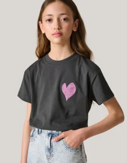Shoeby Artwork T-shirt Donkergrijs< T-Shirts