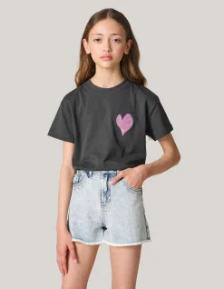 Shoeby Artwork T-shirt Donkergrijs< T-Shirts