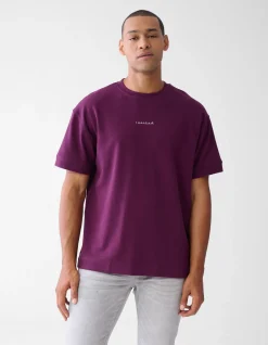Shoeby Artwork T-shirt Donkerrood<Heren T-Shirts En Polo's