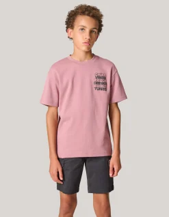 Shoeby Artwork T-shirt Donkerroze< T-Shirts
