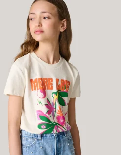 Shoeby Artwork T-shirt Gebroken Wit< T-Shirts
