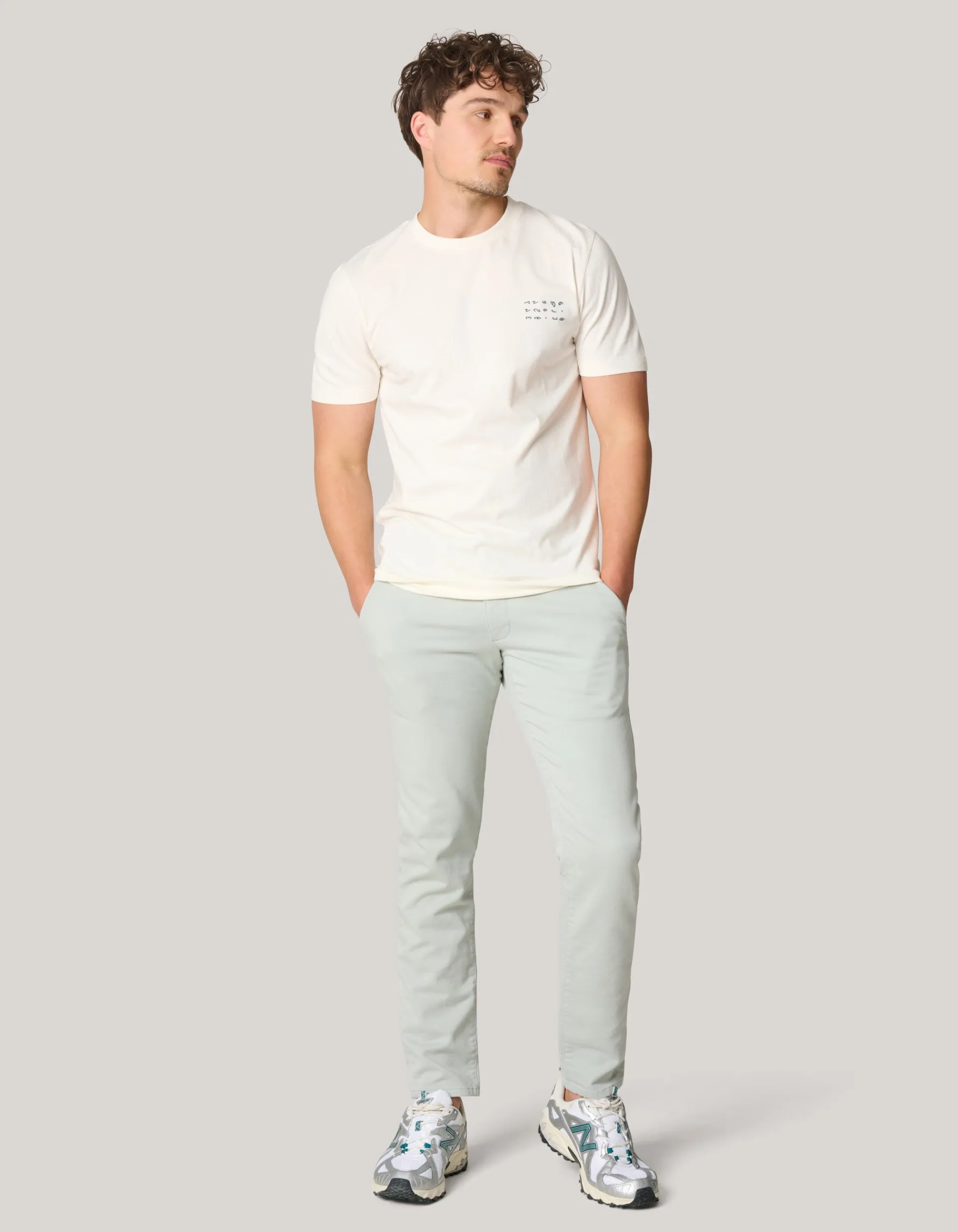Shoeby Artwork T-shirt Gebroken Wit<Heren T-Shirts En Polo's