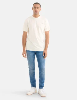 Shoeby Artwork T-shirt Gebroken Wit<Heren T-Shirts En Polo's