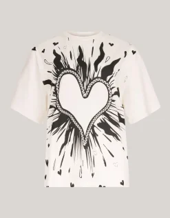 Shoeby Artwork T-shirt Gebroken Wit<DAMES T-Shirts