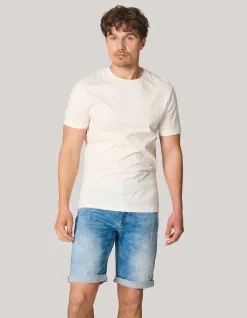Shoeby Artwork T-shirt Gebroken Wit<Heren T-Shirts En Polo's