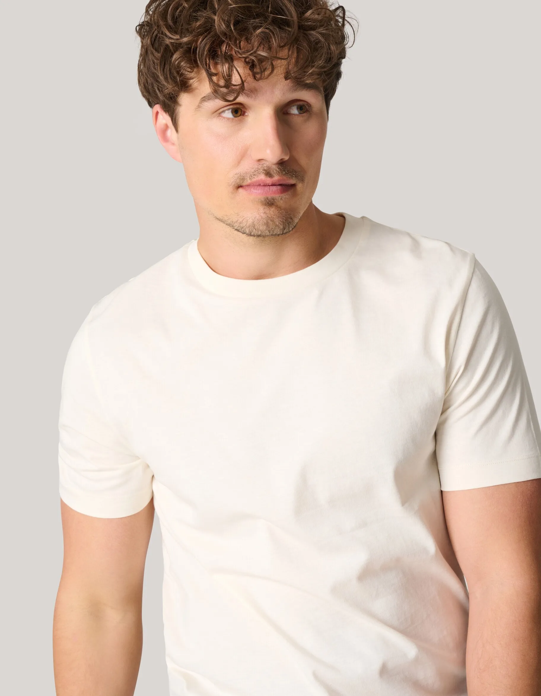 Shoeby Artwork T-shirt Gebroken Wit<Heren T-Shirts En Polo's