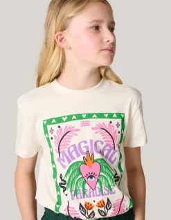 Shoeby Artwork T-shirt Gebroken Wit< T-Shirts
