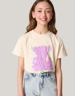 Shoeby Artwork T-shirt Gebroken Wit< T-Shirts