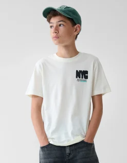 Shoeby Artwork T-shirt Gebroken Wit< T-Shirts