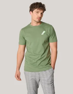 Shoeby Artwork T-shirt Groen<Heren T-Shirts En Polo's