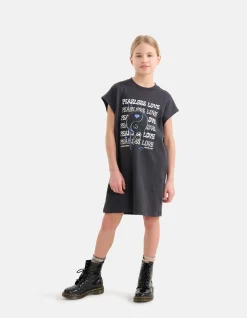 Shoeby Artwork T-shirt Jurk Zwart< Jurken