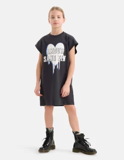 Shoeby Artwork T-shirt Jurk Zwart< Jurken