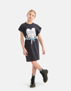 Shoeby Artwork T-shirt Jurk Zwart< Jurken