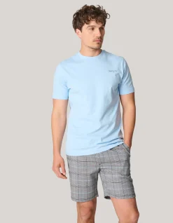 Shoeby Artwork T-shirt Lichtblauw<Heren T-Shirts En Polo's