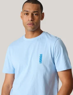 Shoeby Artwork T-shirt Lichtblauw<Heren T-Shirts En Polo's