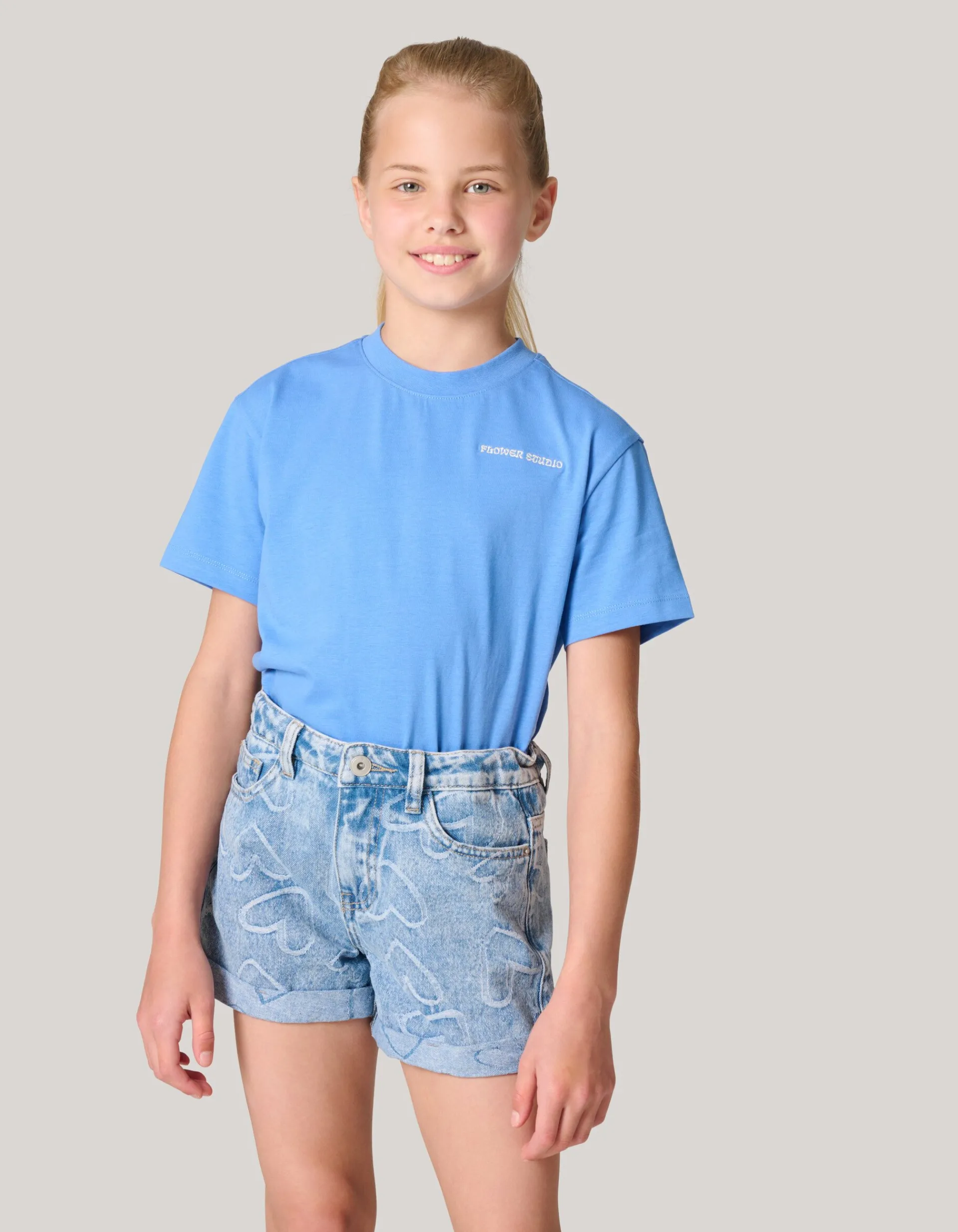Shoeby Artwork T-shirt Lichtblauw< T-Shirts