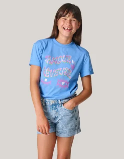 Shoeby Artwork T-shirt Lichtblauw< T-Shirts