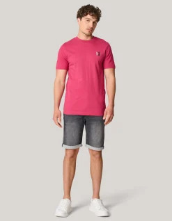 Shoeby Artwork T-shirt Lichtrood<Heren T-Shirts En Polo's