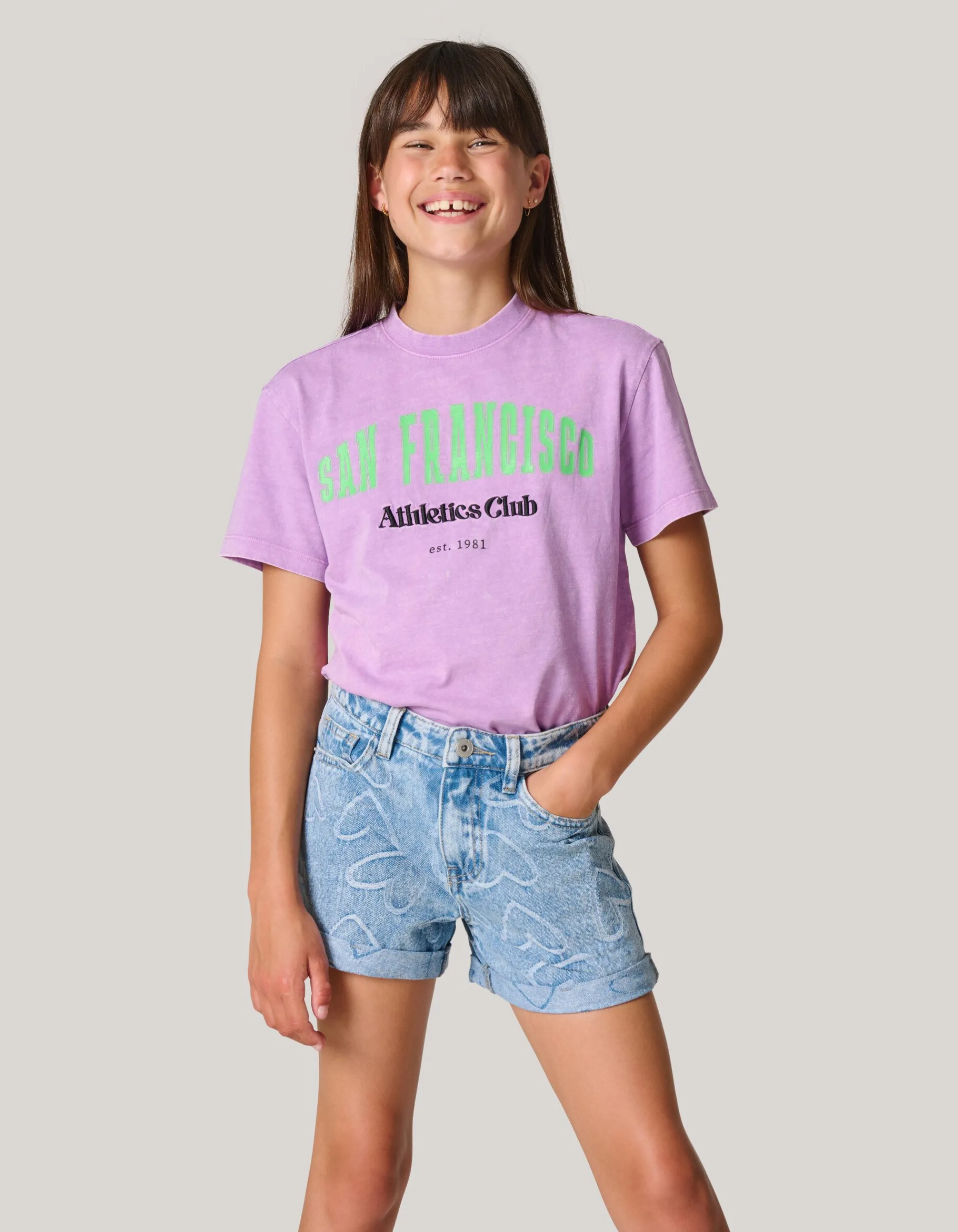 Shoeby Artwork T-shirt Paars< T-Shirts