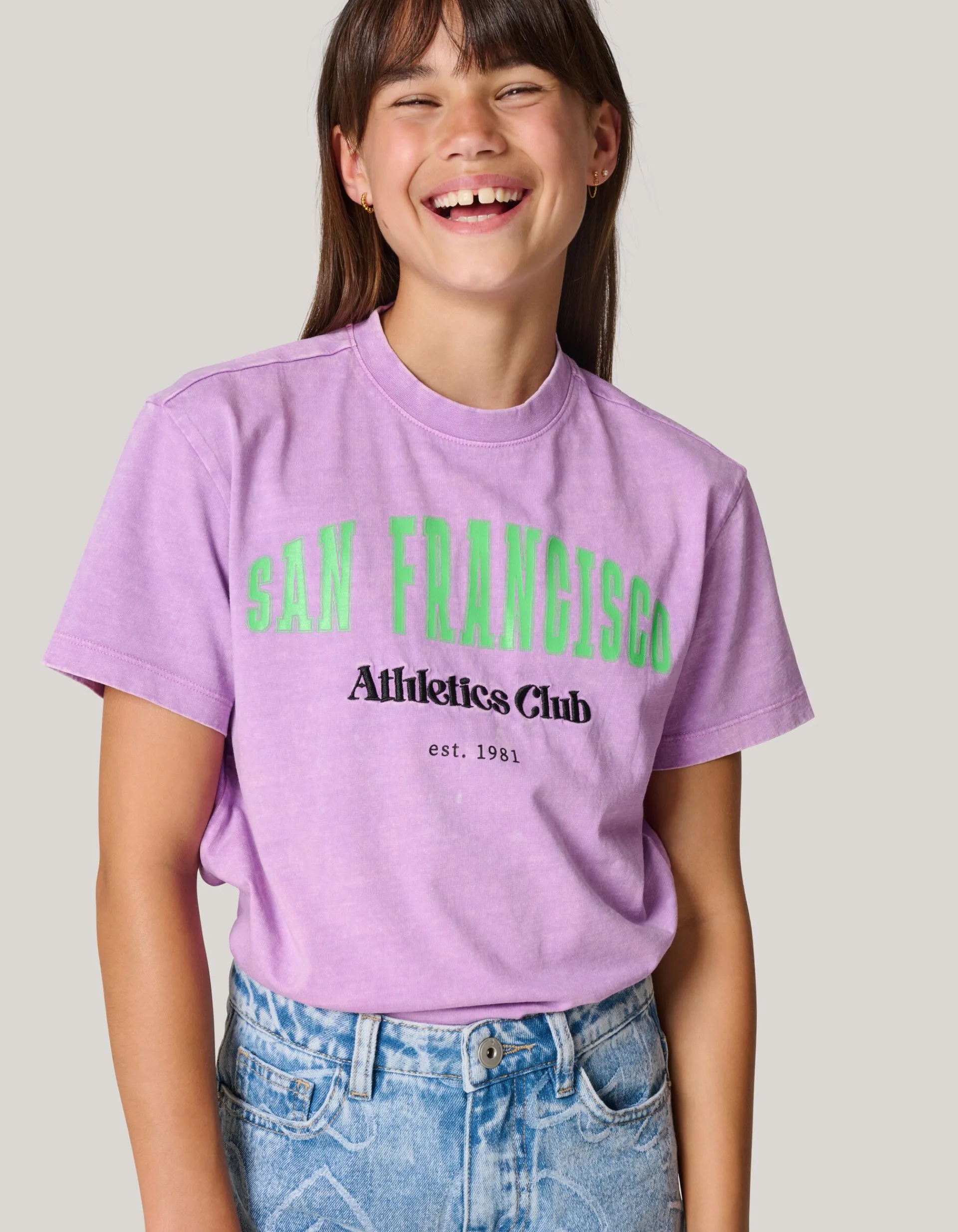 Shoeby Artwork T-shirt Paars< T-Shirts