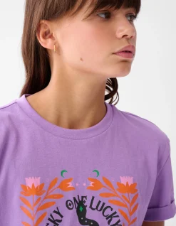Shoeby Artwork T-shirt Paars< T-Shirts