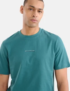 Shoeby Artwork T-shirt Turquoise<Heren T-Shirts En Polo's