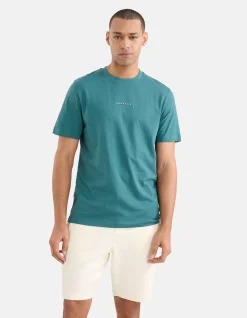 Shoeby Artwork T-shirt Turquoise<Heren T-Shirts En Polo's
