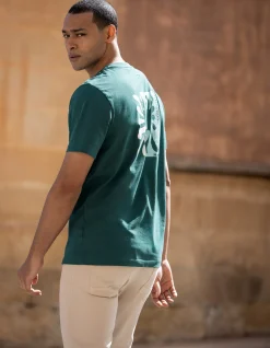 Shoeby Artwork T-shirt Turquoise<Heren T-Shirts En Polo's