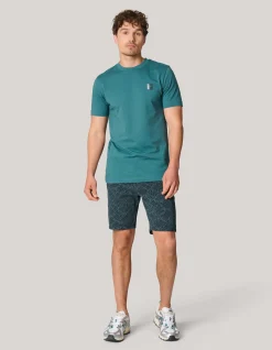 Shoeby Artwork T-shirt Turquoise<Heren T-Shirts En Polo's