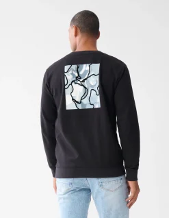 Shoeby Backprint Sweater Zwart<Heren Truien En Sweaters
