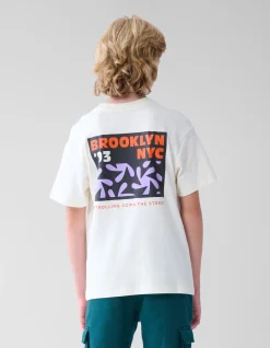 Shoeby Backprint T-shirt Gebroken Wit< T-Shirts
