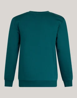Shoeby Badge Sweater Donkergroen<Heren Truien En Sweaters