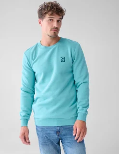 Shoeby Badge Sweater Lichtgroen<Heren Truien En Sweaters