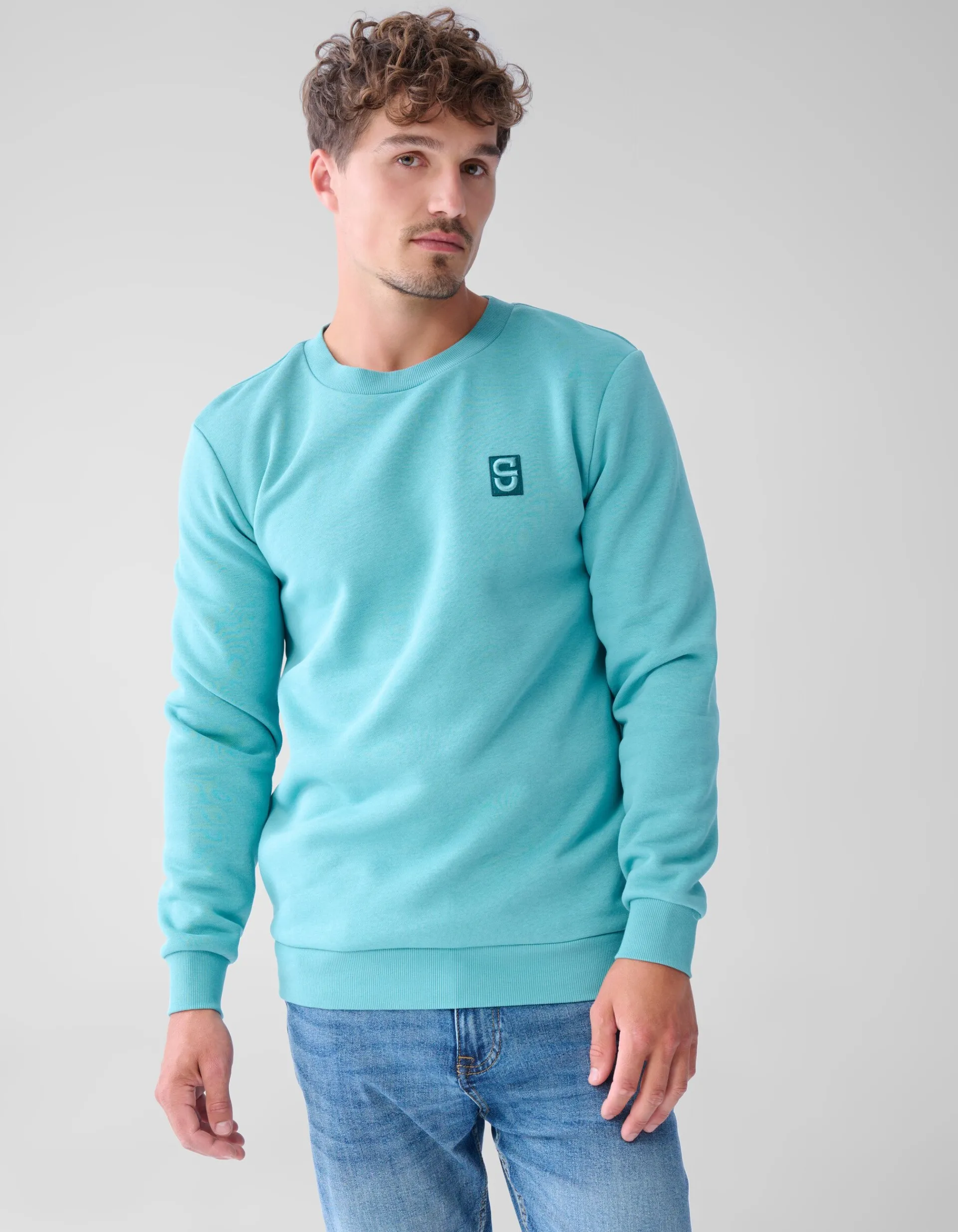 Shoeby Badge Sweater Lichtgroen<Heren Truien En Sweaters