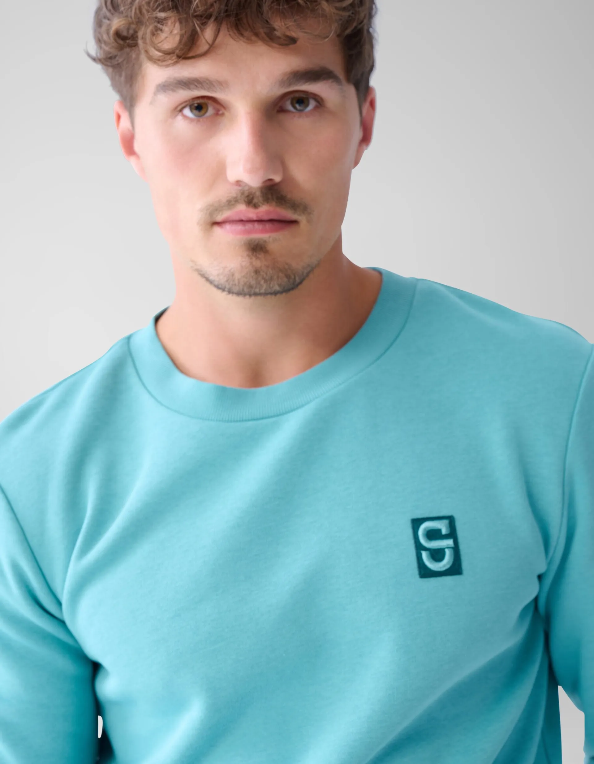 Shoeby Badge Sweater Lichtgroen<Heren Truien En Sweaters