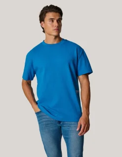 Shoeby Basic T-shirt Blauw<Heren T-Shirts En Polo's