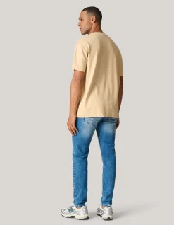Shoeby Basic T-shirt Zand<Heren T-Shirts En Polo's